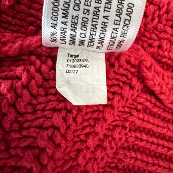 Universal Thread Cable Knit Pullover Sweater WMNS S Red Crew Neck Relaxed Fit LS - Picture 9 of 9